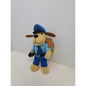 Softplay Police Dog's Storybook Plush Stuffed 7" Classroom Children Book 2002